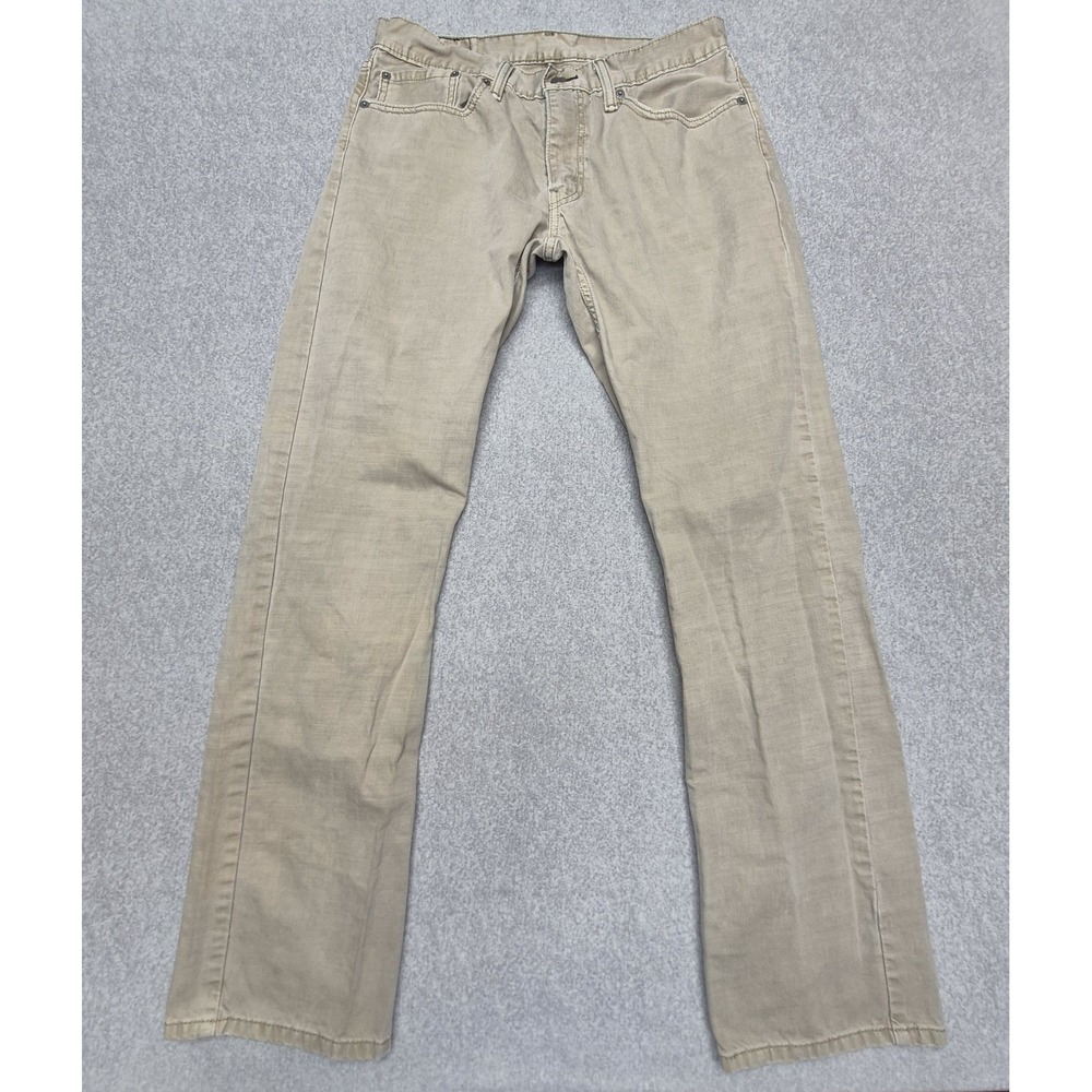 Levi's 514 Jeans Mens 31X32 Tan Khaki Slim Straight Fit Chino Pants